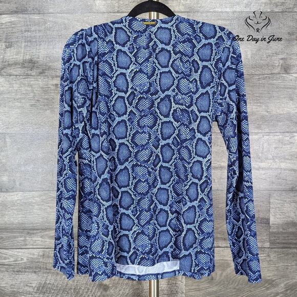 Michael Kors Long Sleeve Snake Print Top Size M - Picture 2 of 7
